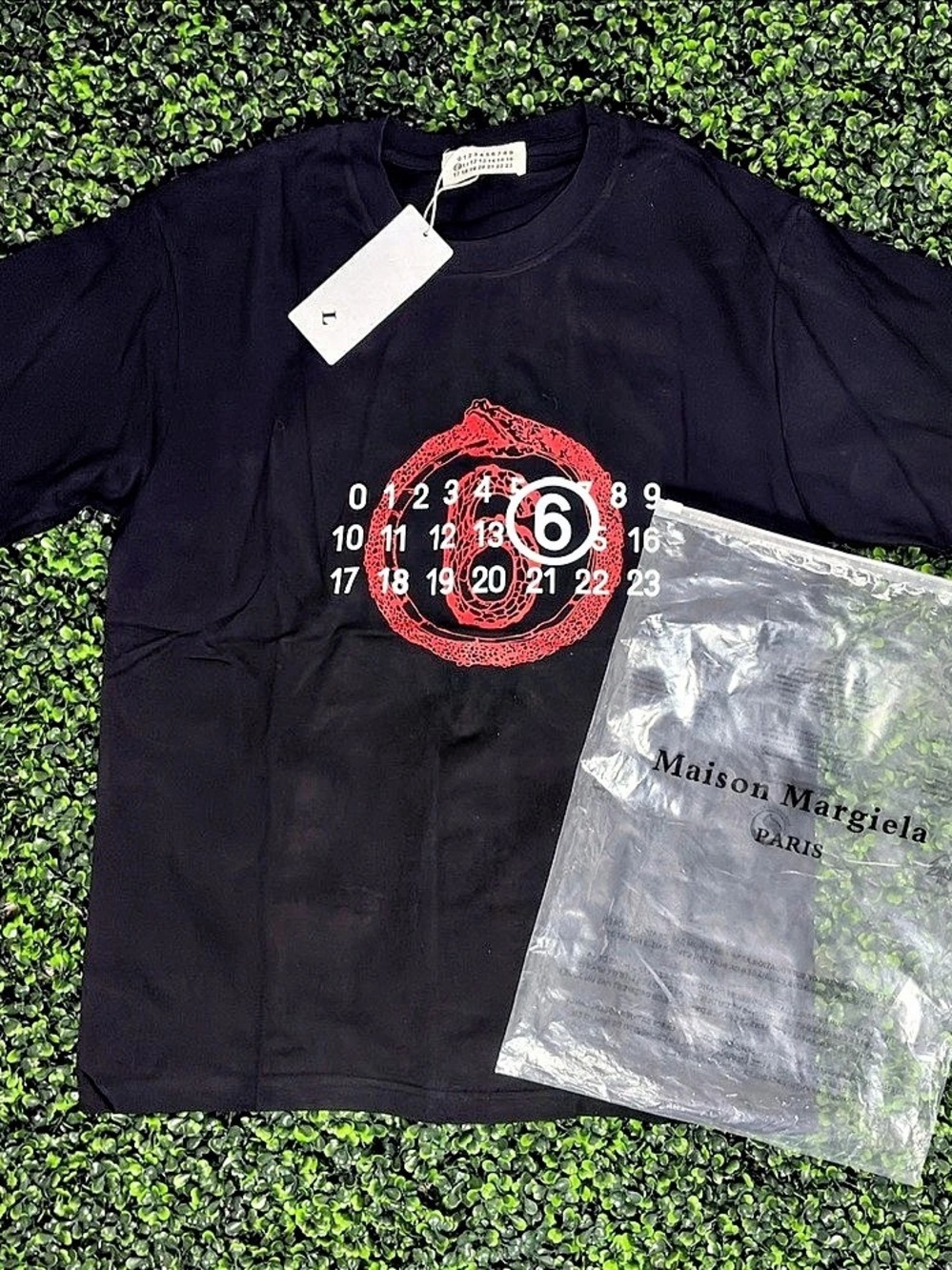Maison Margiela Graphic Short Sleeve Tee in Black NWT